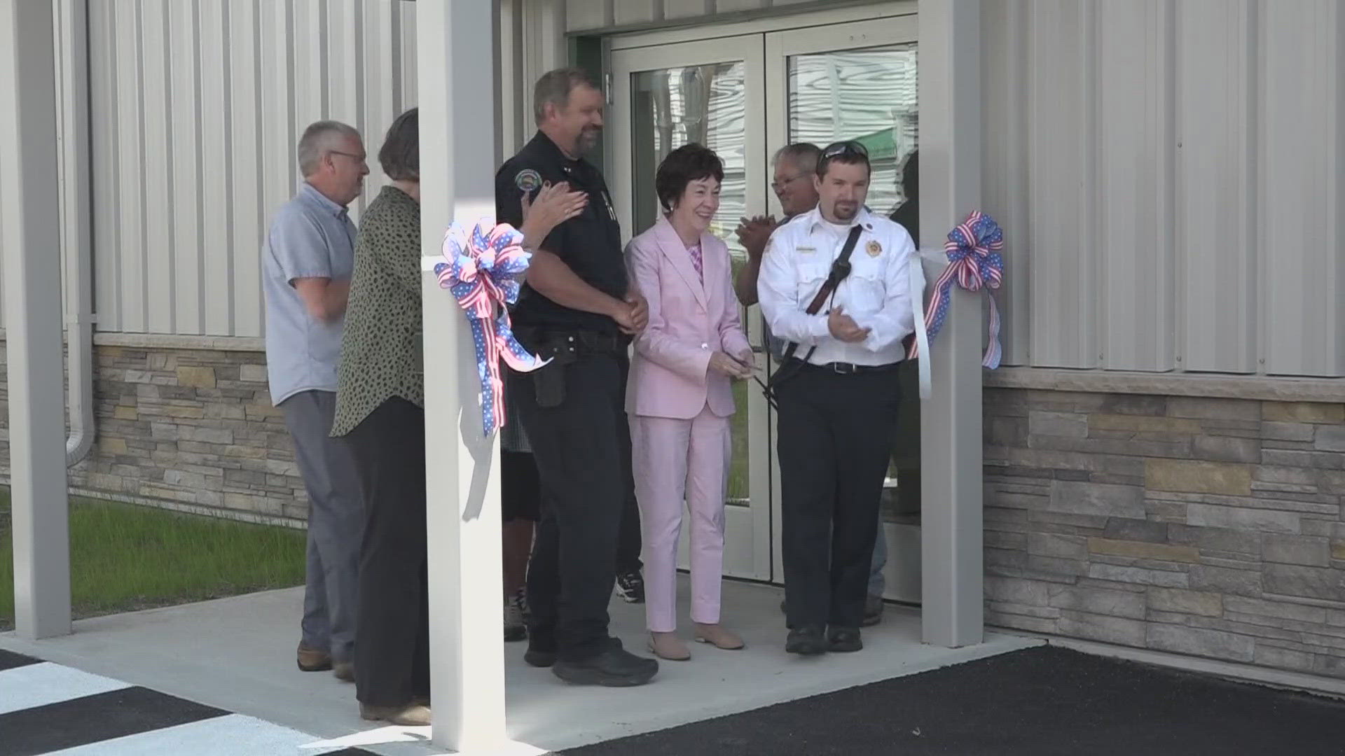 The 19,000-square-foot facility houses the town's fire department and police department.