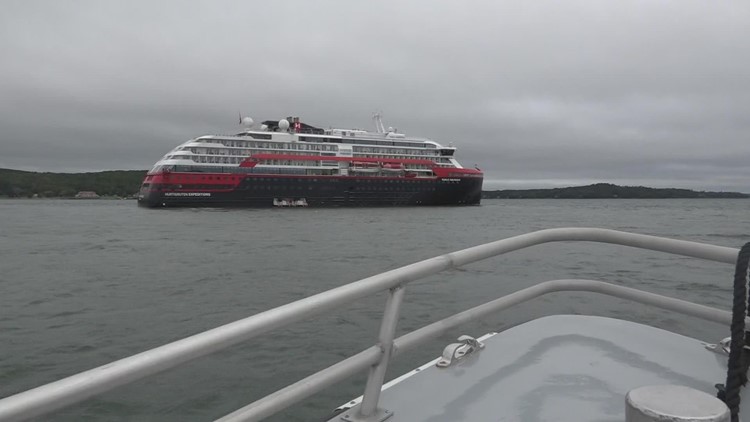 World’s first hybrid cruise ship drops anchor in Maine