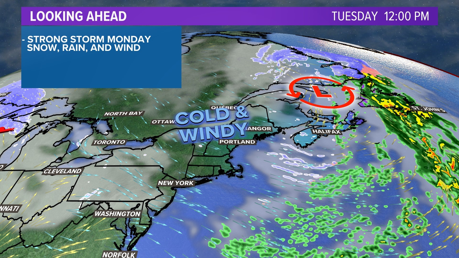 Strong winter storm brings snow, wind and rain to Maine on Monday ...