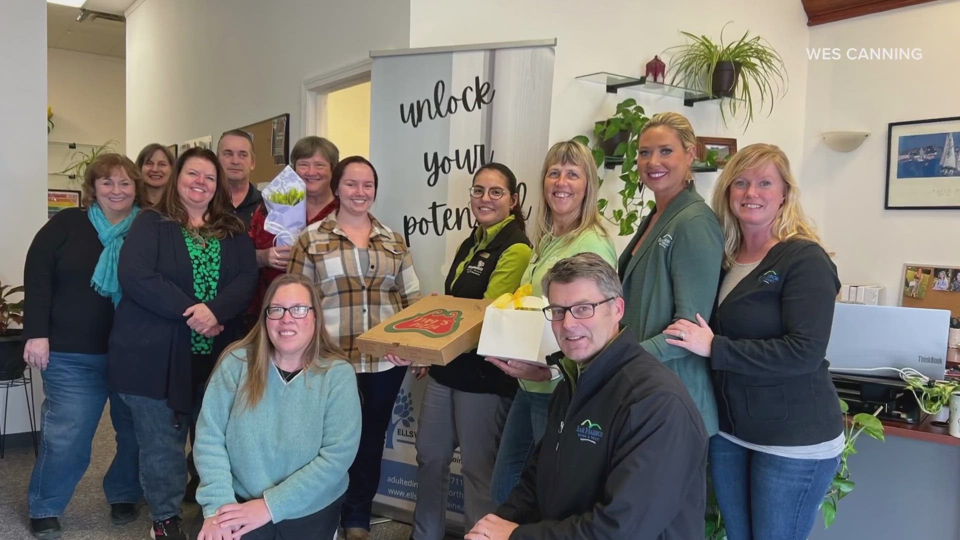 Teachers in Ellsworth were gifted a luncheon and flowers. This is the third year businesses have put on the event to show their appreciation for teachers.
