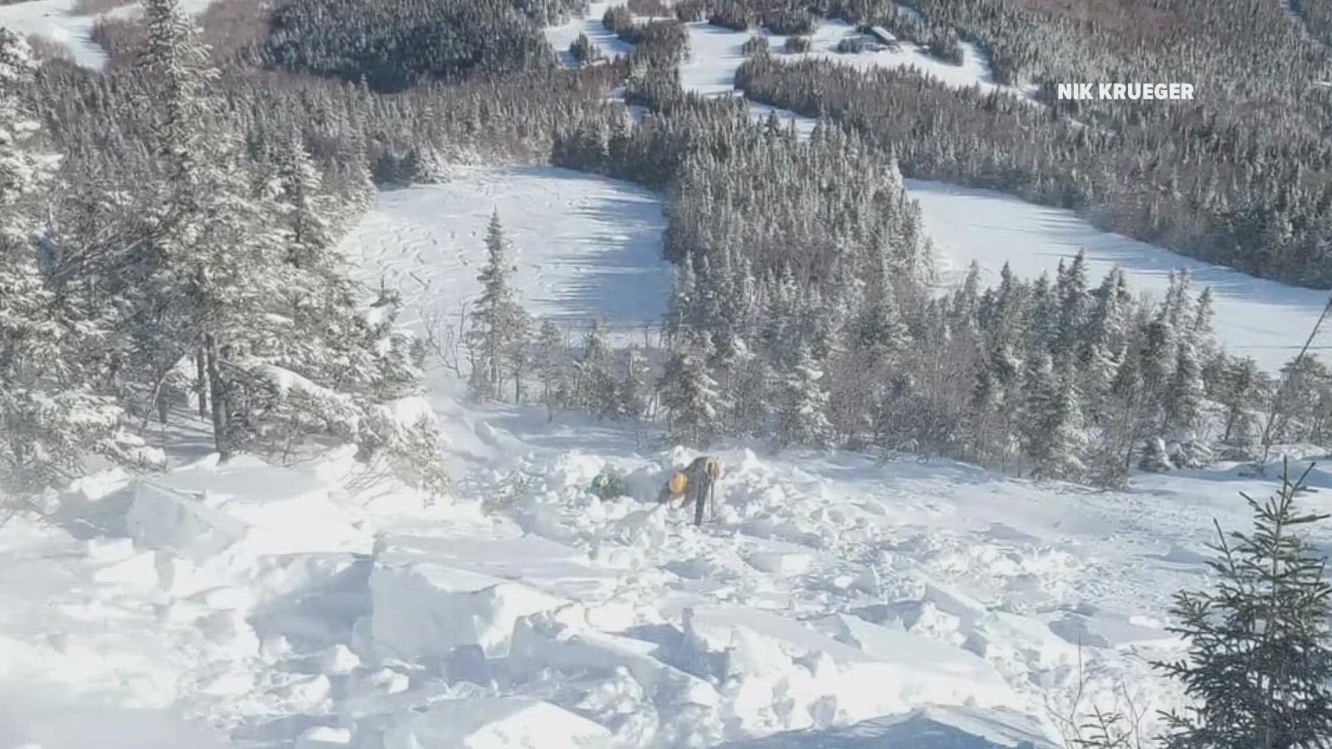 According to other skiers, the avalanche dragged the man about 30 feet down the mountain on a 50-foot slide.