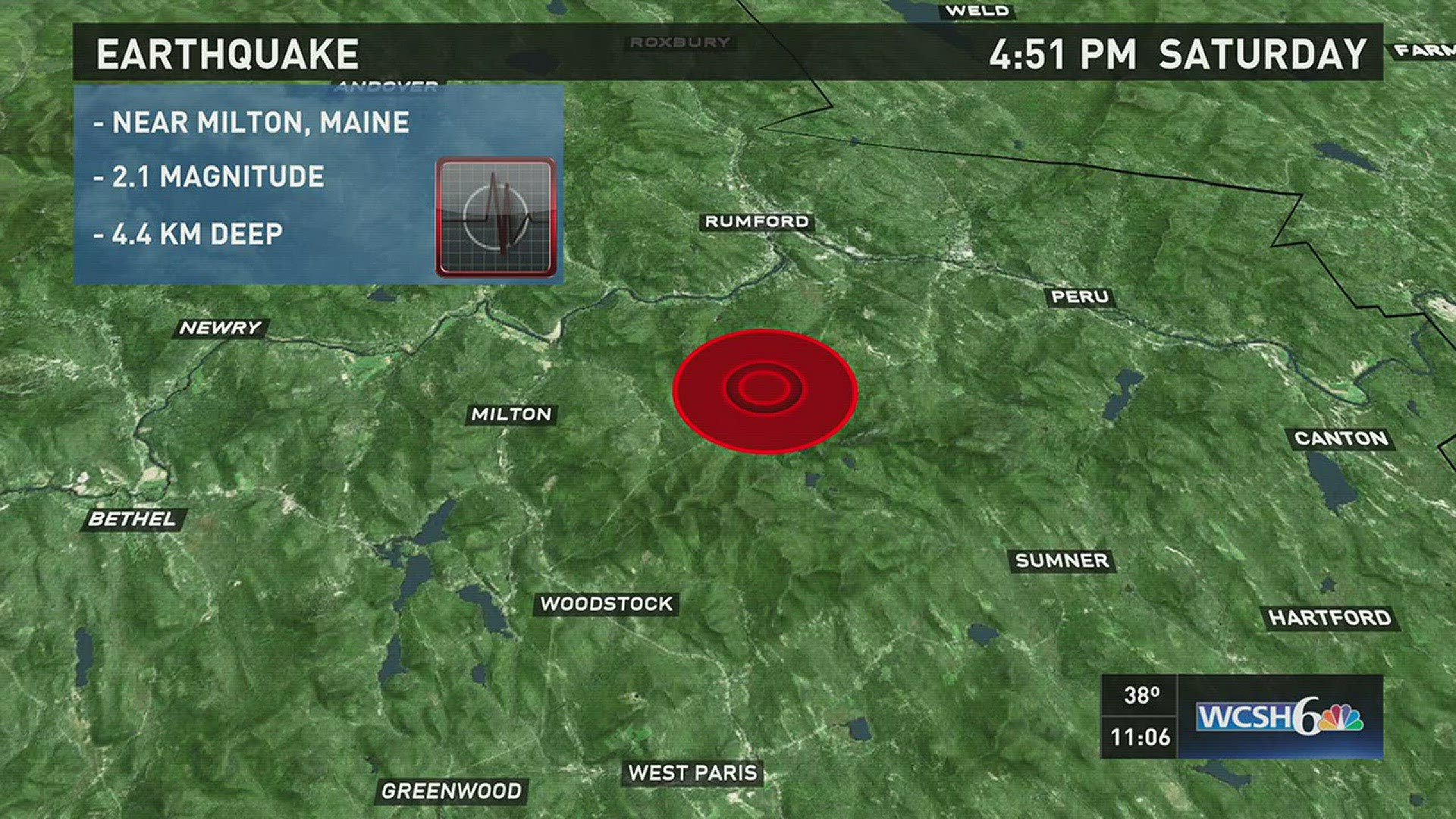 Small earthquake in western Maine