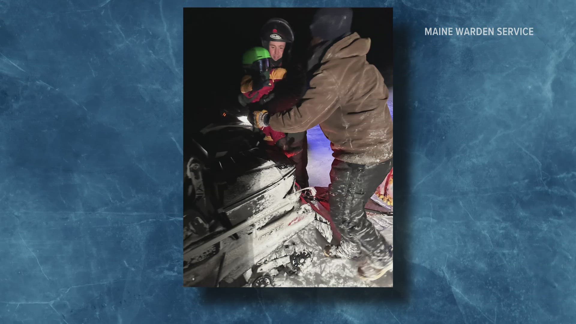 The group was ice fishing on the lake when weather conditions began to worsen rapidly, officials said.