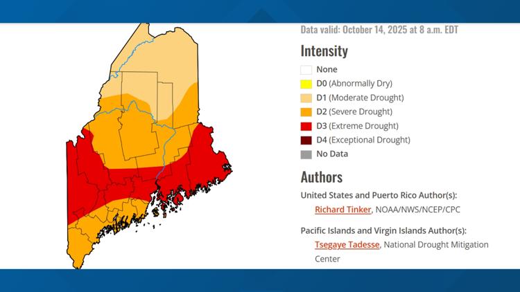 U.S. Drought Monitor: 'Extreme' conditions spread in four Maine ...