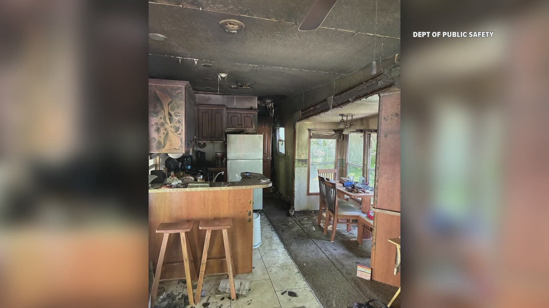 Officials believe gas had been leaking into and underneath the camper and was ignited when someone lit a candle.