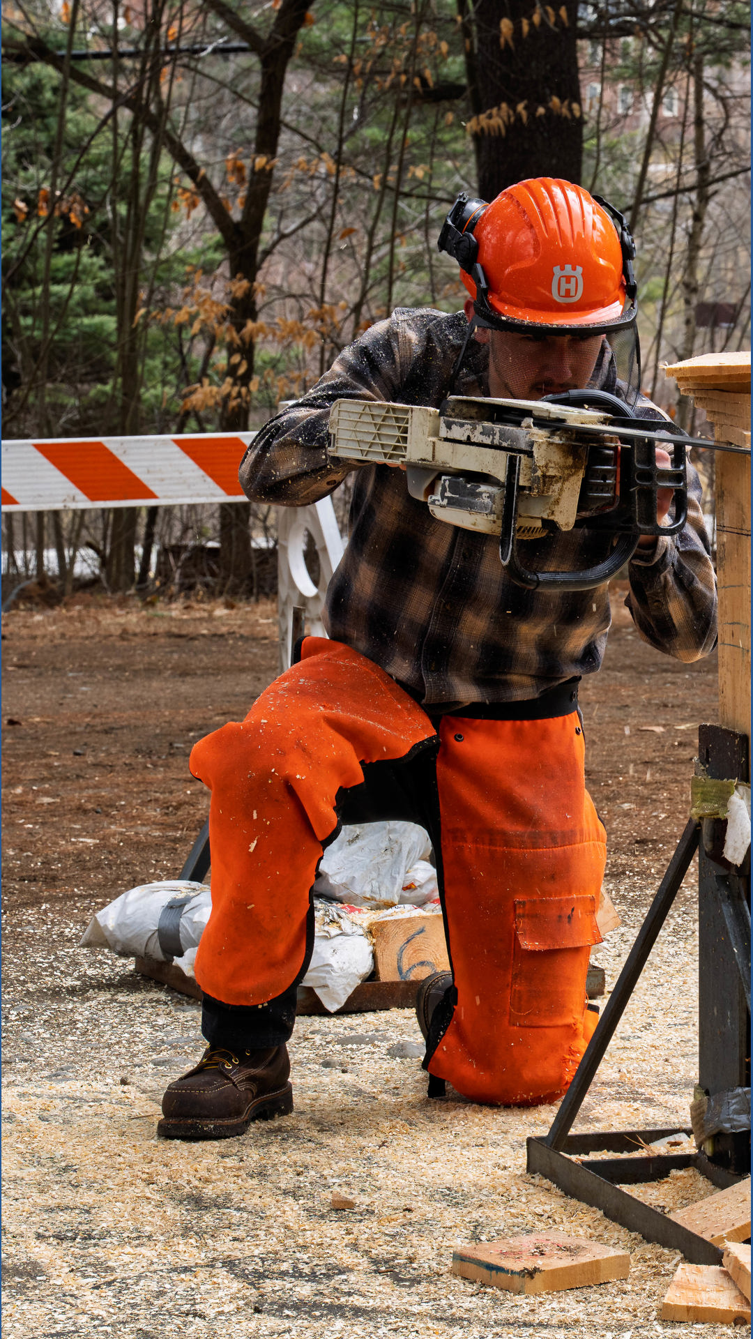 Colby students find their happy place in woodsmen team