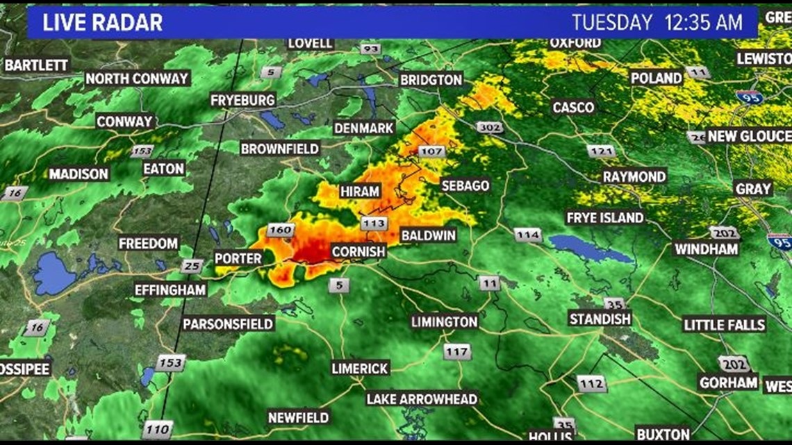 Rare Maine tornado warning issued early Tuesday morning