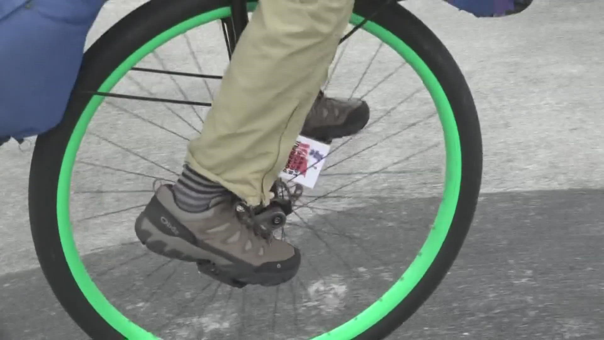 Avery Seuter, 20, of Wells rode his unicycle roughly 2400 miles, completing nearly the entire East Coast Greenway.
