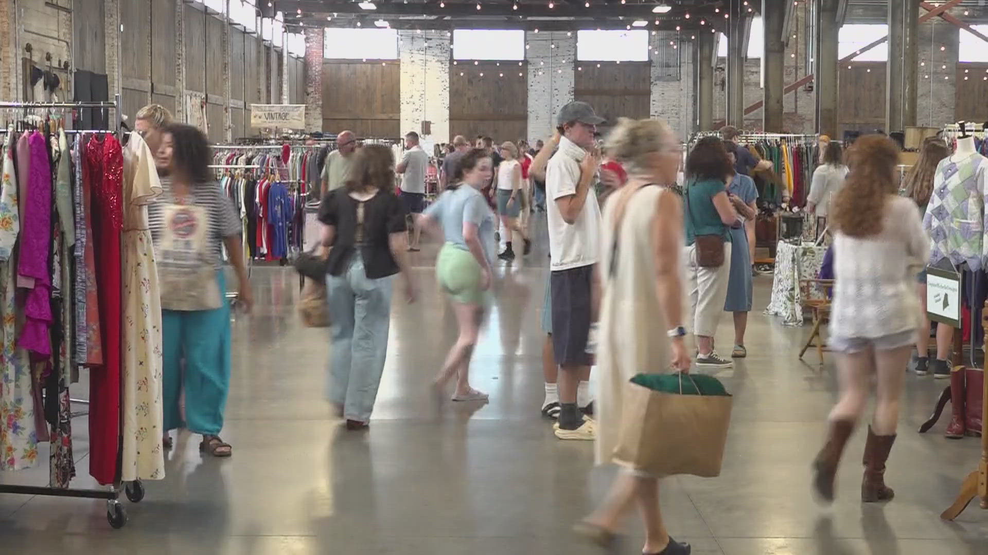 Thompson's Point hosted dozens of vendors at the "Lost and Found Market."