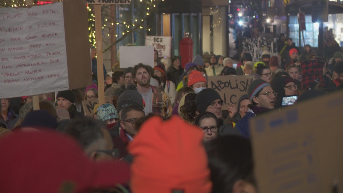 Hundreds protest in Maine following ICE shooting in Minneapolis