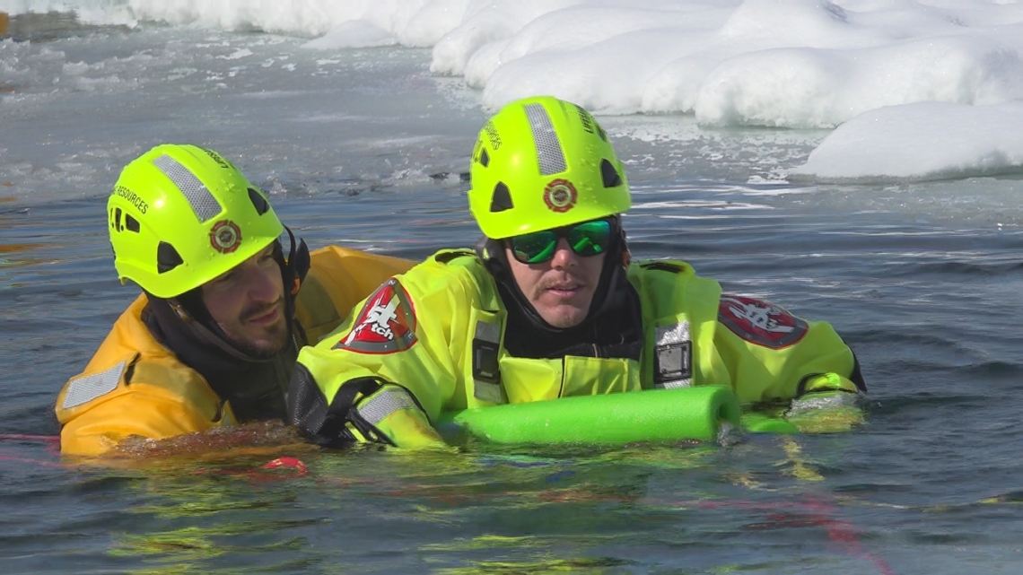 Firefighters from Maine and across the country train for rescues on the ice