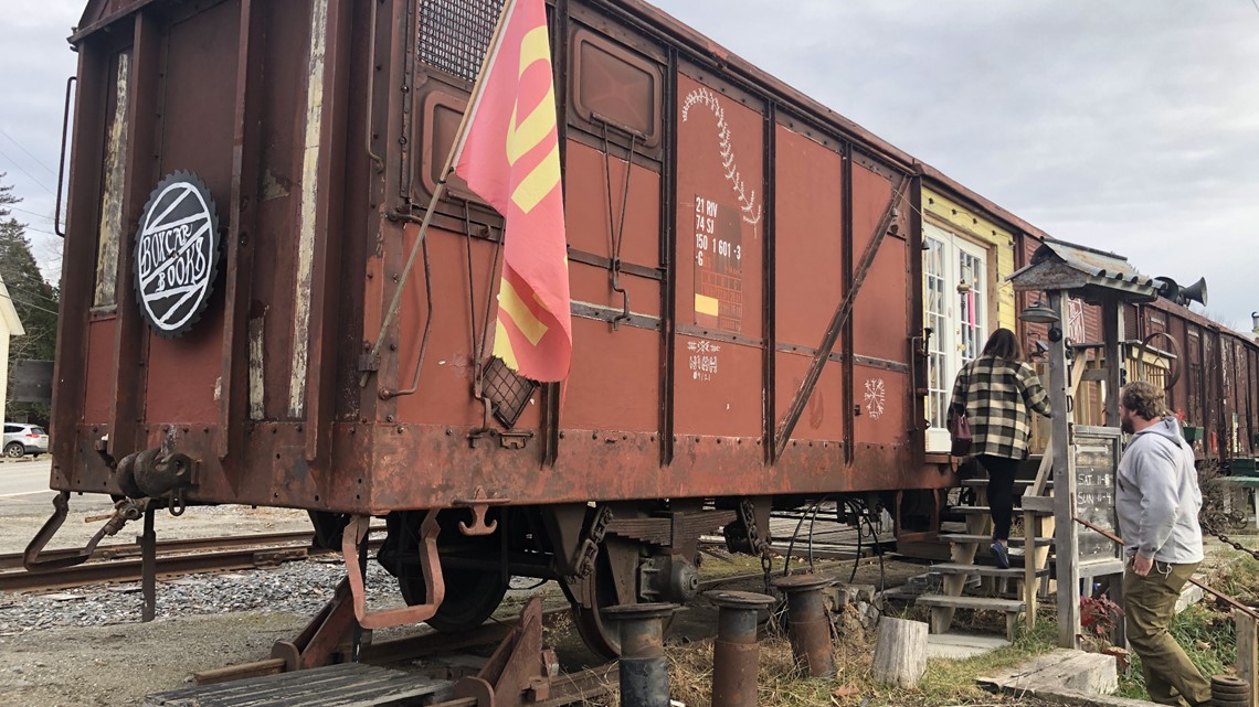 Thorndike, Maine, home to boxcar bookstore