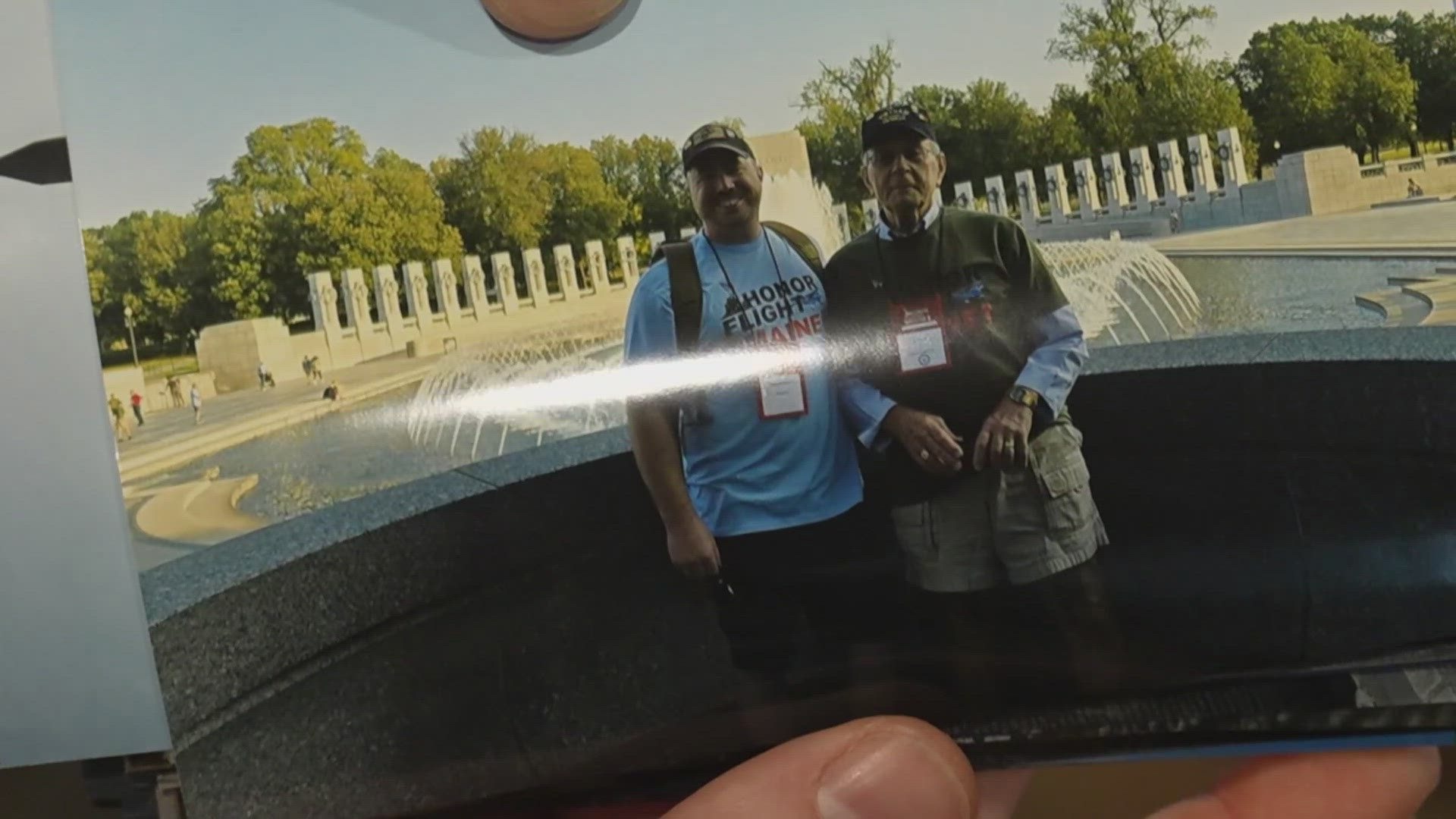 Jon Hentz rescued a downed bomber crew in a typhoon. Years later, he jumped at the chance to visit the national war memorials alongside his grandson, Tyler.