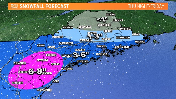 Snowstorm moving into Maine overnight