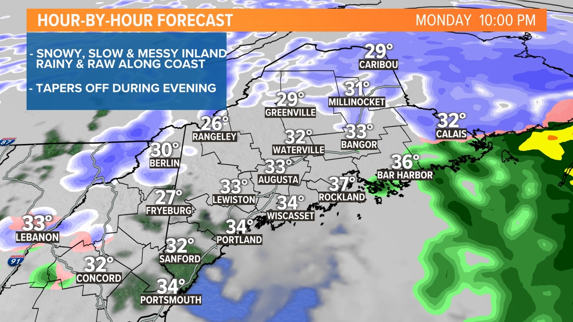 Maine weather forecast: Spring snow on the way Monday afternoon ...