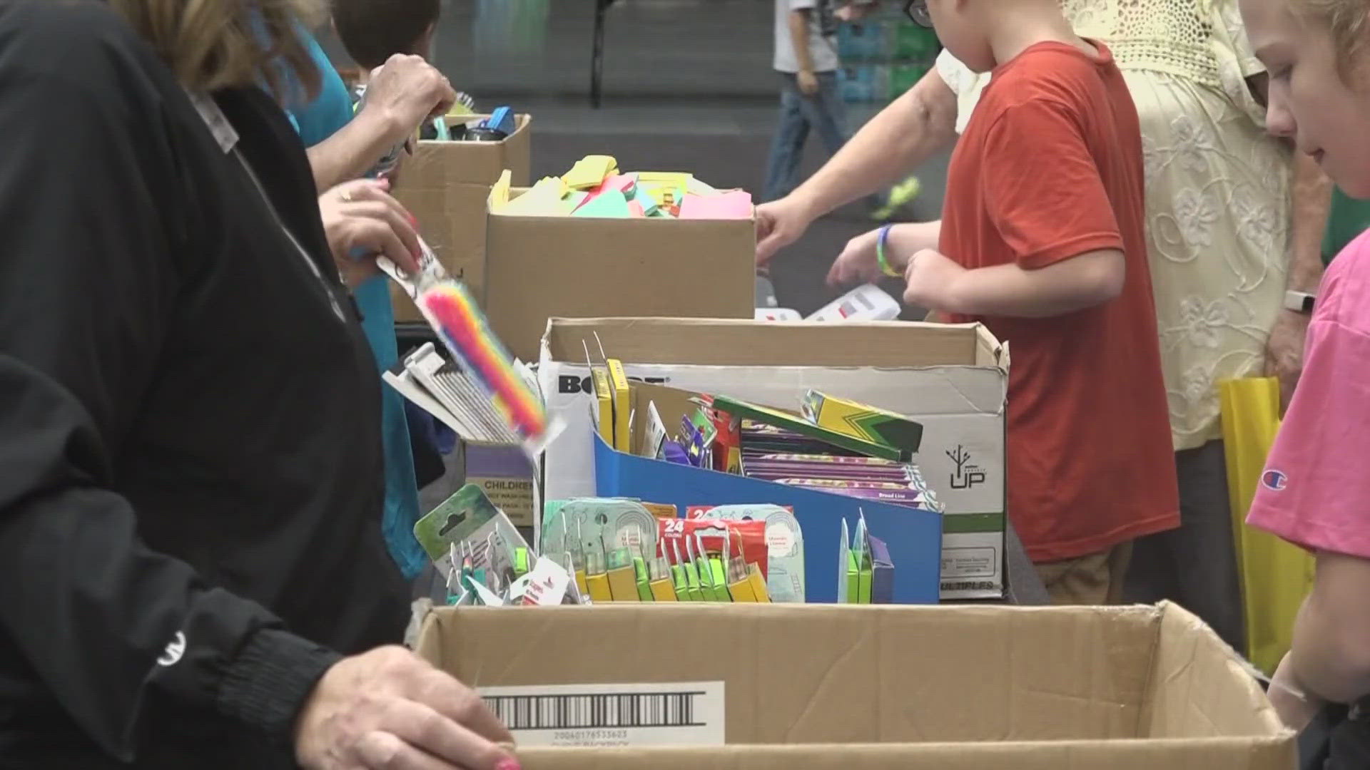 The backpack giveaway provides free school supplies to students in Kindergarten through 12th grade.