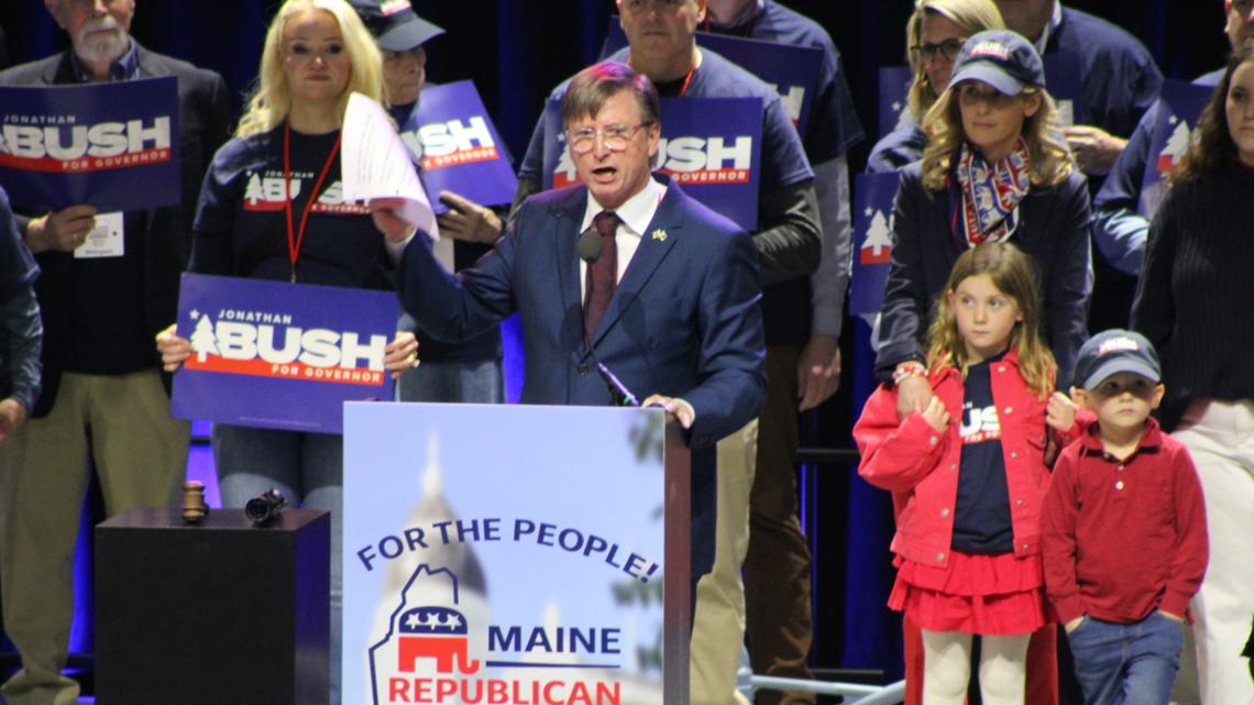 Blaine House hopefuls make their case to delegates on second day of Maine Republican convention