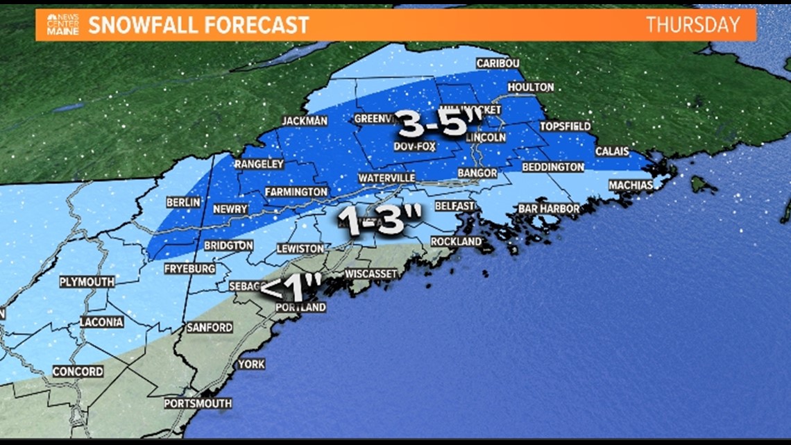 Maine weather forecast More snow expected Wednesday to Thursday