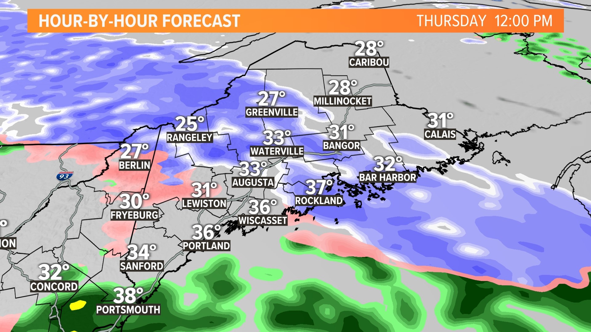 Maine snowfall forecast: First flakes for many expected Thursday ...