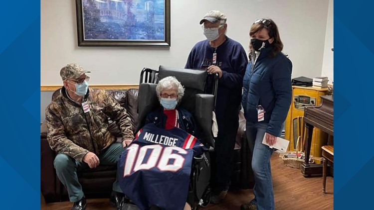 Maine woman, dubbed 'world's oldest Patriots fan,' gifted personalized jersey for her birthday
