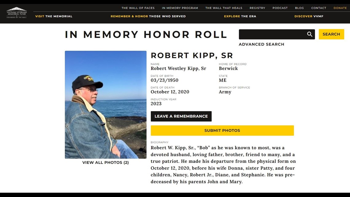 ME Vietnam Veteran honored during "In Memory" service in D.C. - Vimarsana News