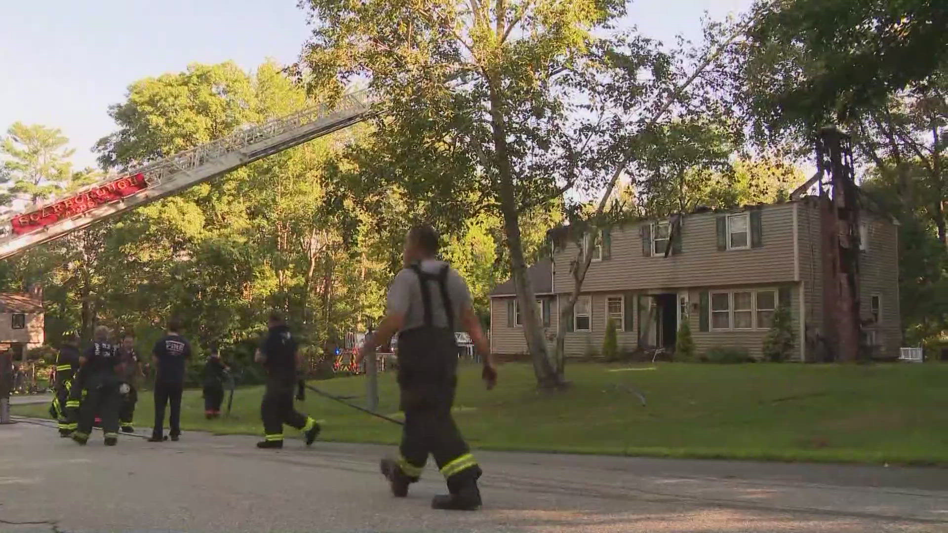 Firefighters said it happened early Monday morning on Sylvan Road when a fire on the back deck apparently spread to the house.