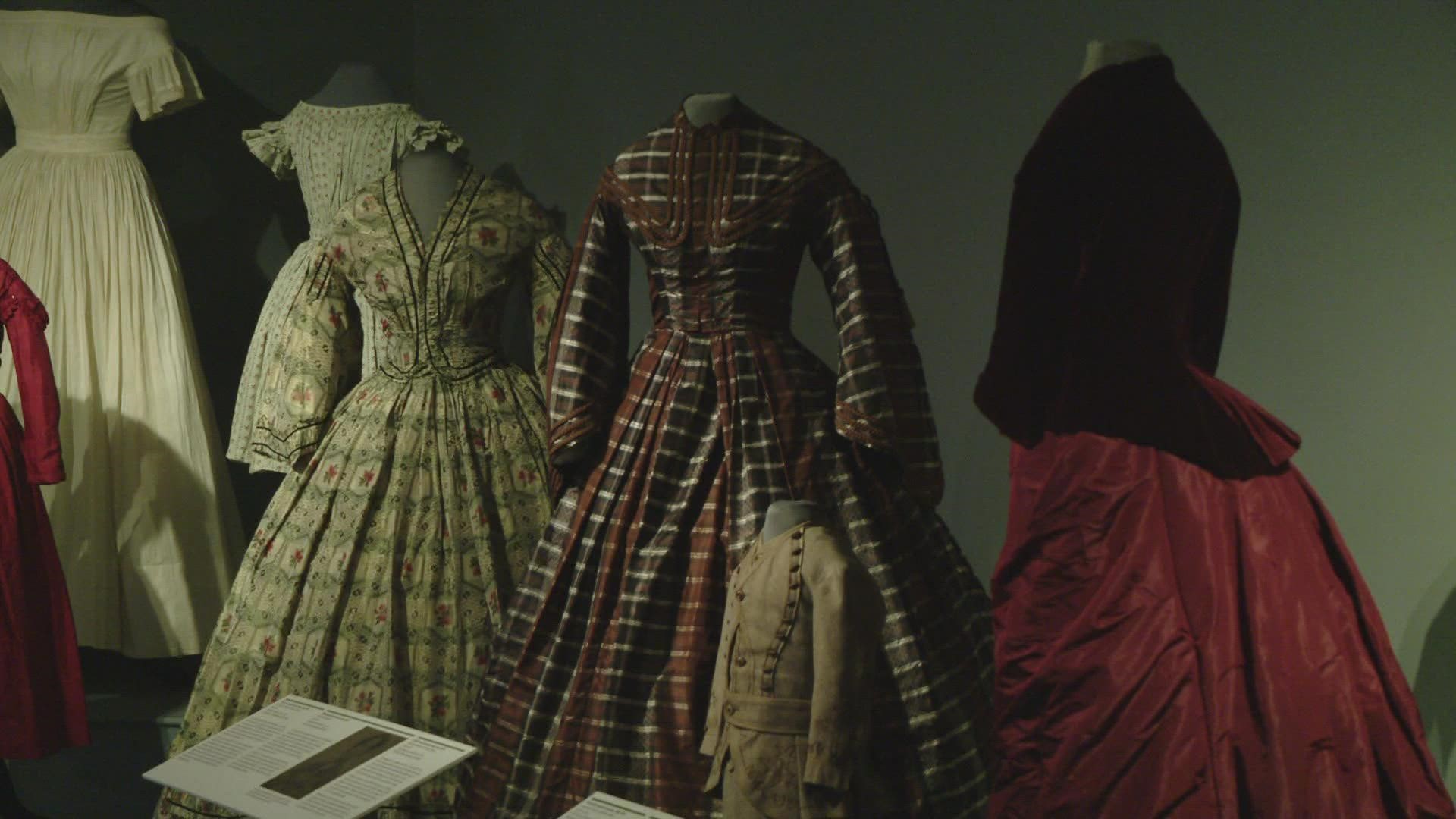 As part of its 200-year anniversary celebration, the Maine Historical Society’s Northern Threads exhibit features fashion from Maine during the late 19th century.