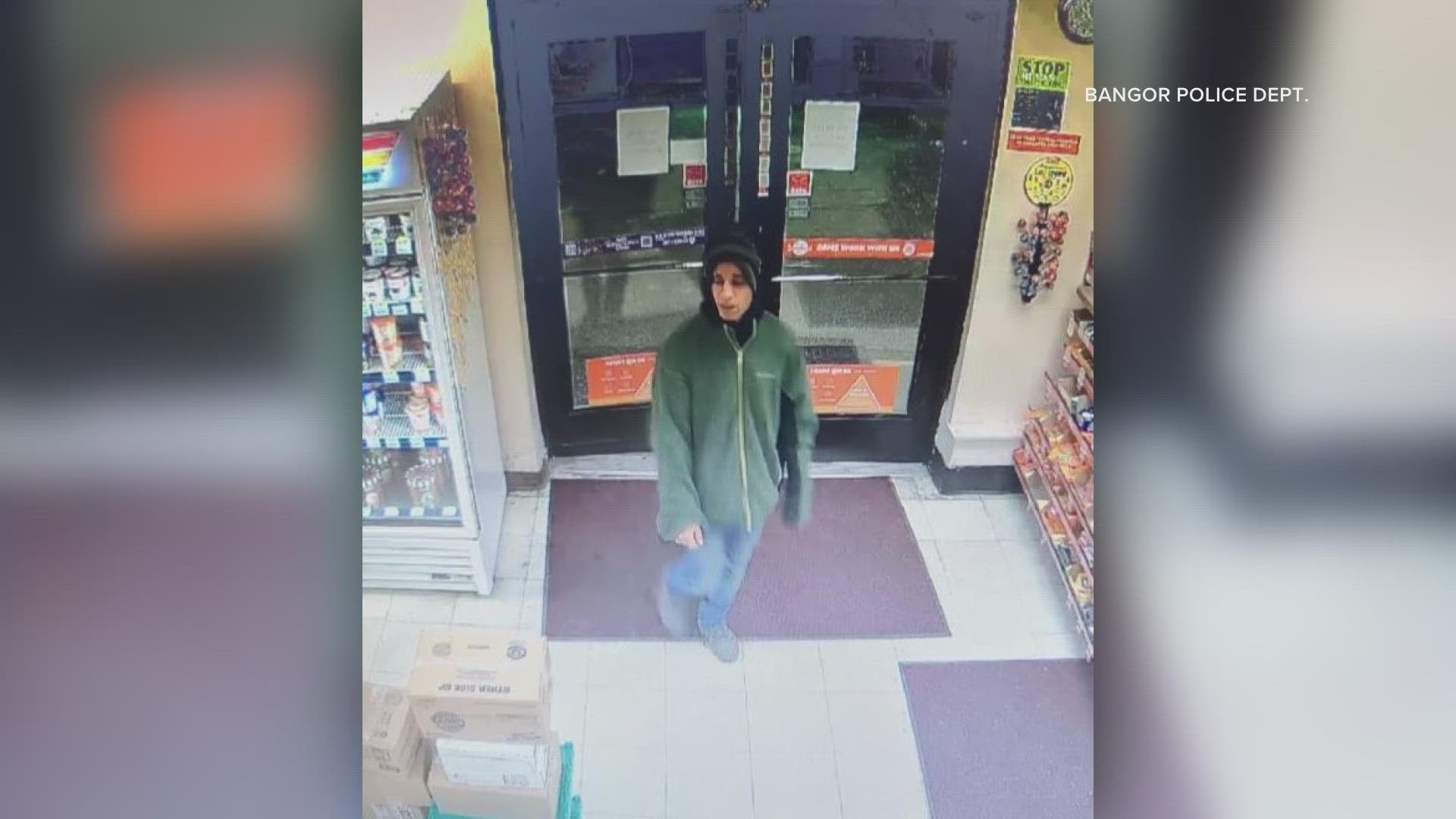 The suspect reportedly showed a weapon to the clerk Sunday before taking items from the store and a car with Washington state plates.