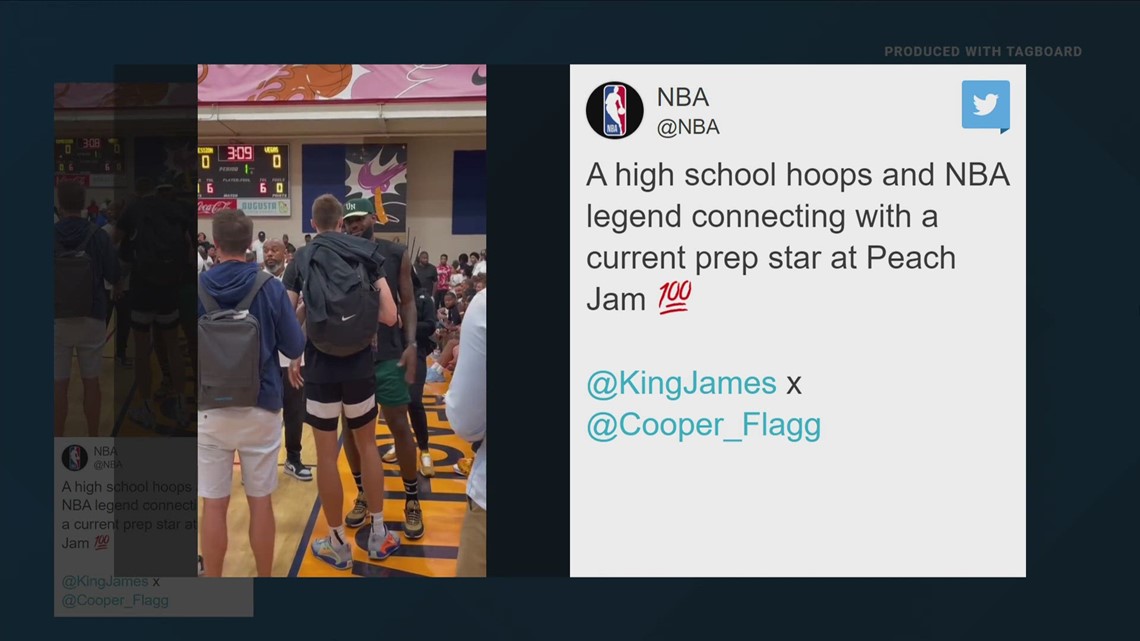 Maine high school basketball star Cooper Flagg meets with NBA legend
