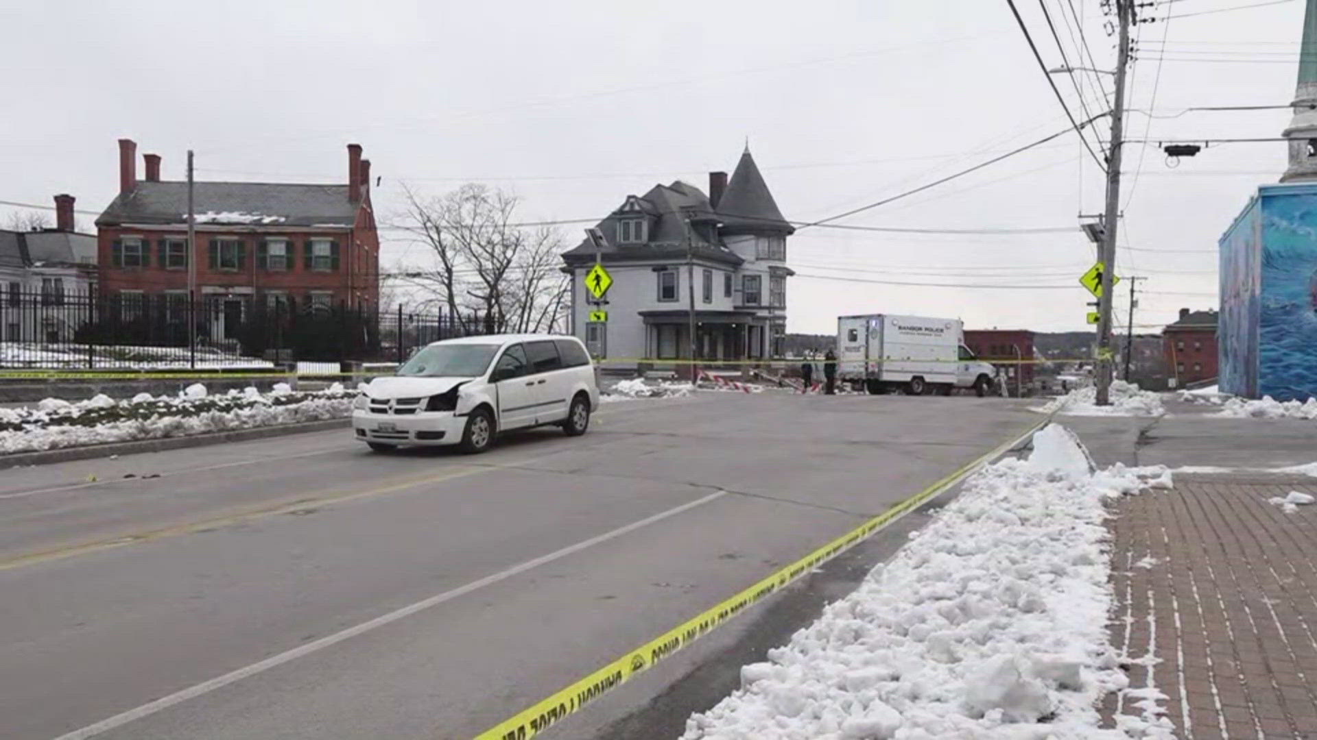 The crash happened around 7 a.m. near Sanford and Second streets. Police said the pedestrian was taken to the hospital, but their condition was not released. 