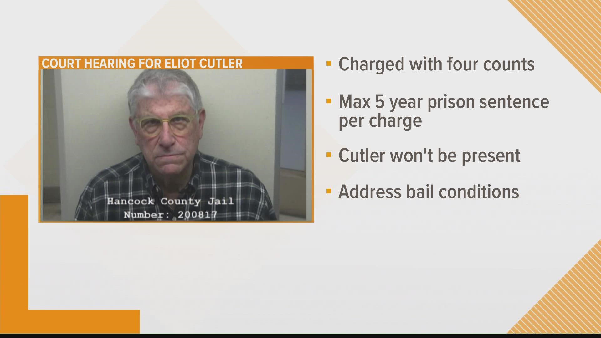 Tuesday is Cutler's initial court appearance on the charges, but he will not be there in person because his lawyers filed a waiver.