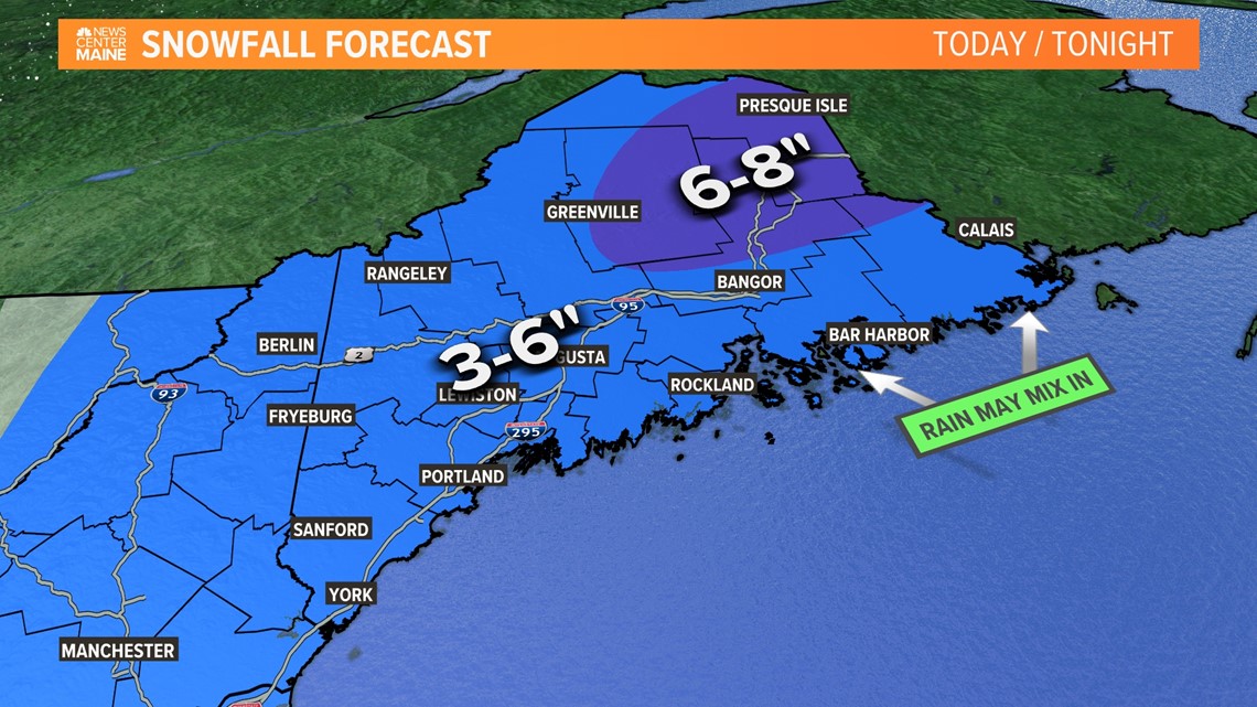 Maine weather Snow set to arrive Tuesday, surprising many