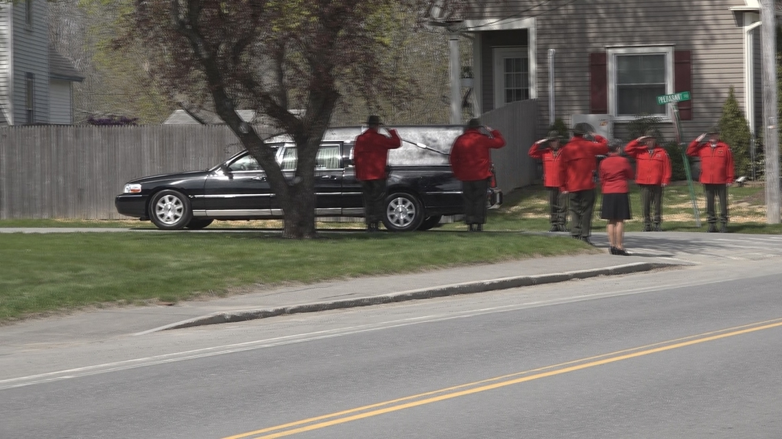 Maine game warden Joshua Tibbetts honored during procession through Augusta and Newport