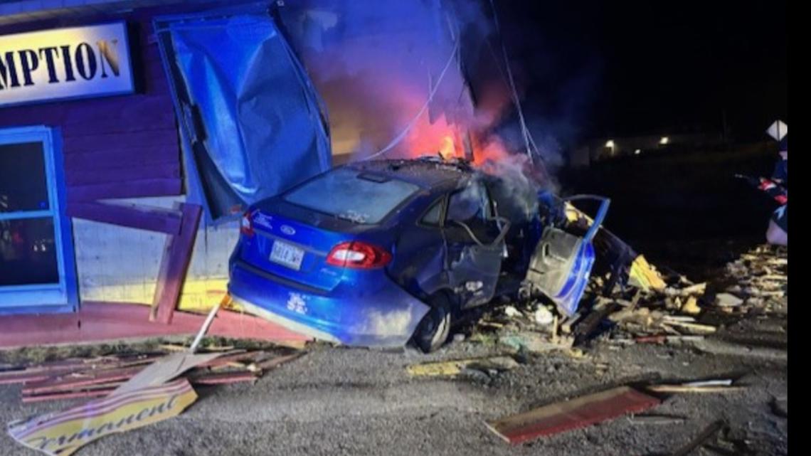 Waterville man crashes into Lewiston building after high-speed police chase