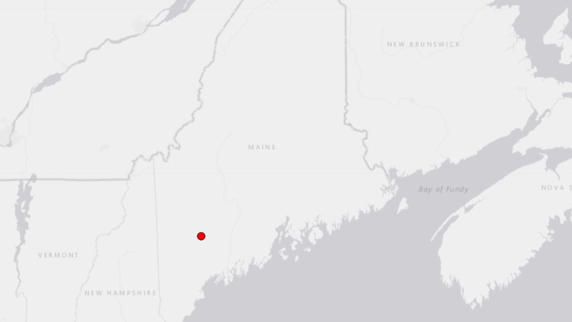 Earthquake reported near Turner, Maine