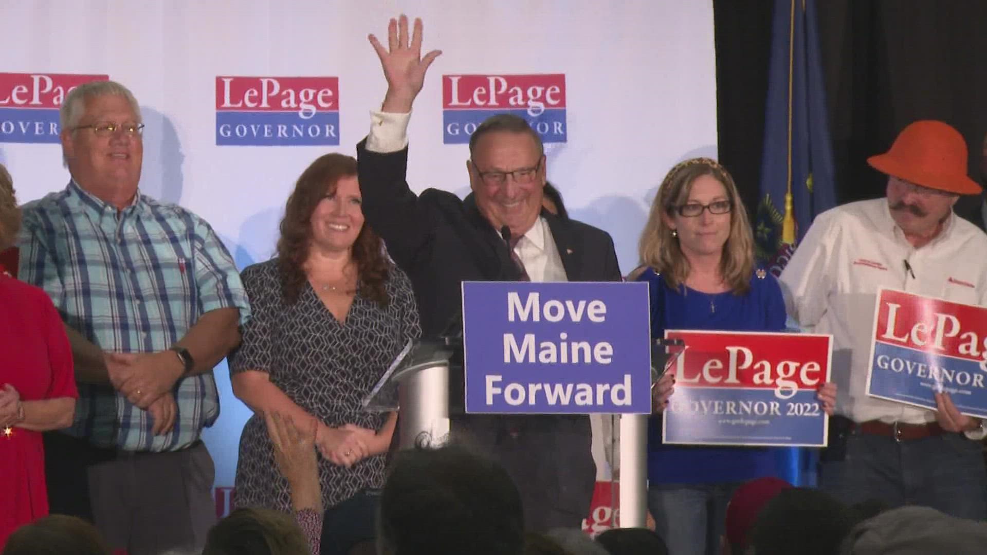 Former Maine Governor Paul LePage held a rally in Augusta on Wednesday to officially launch his 2022 gubernatorial election campaign.