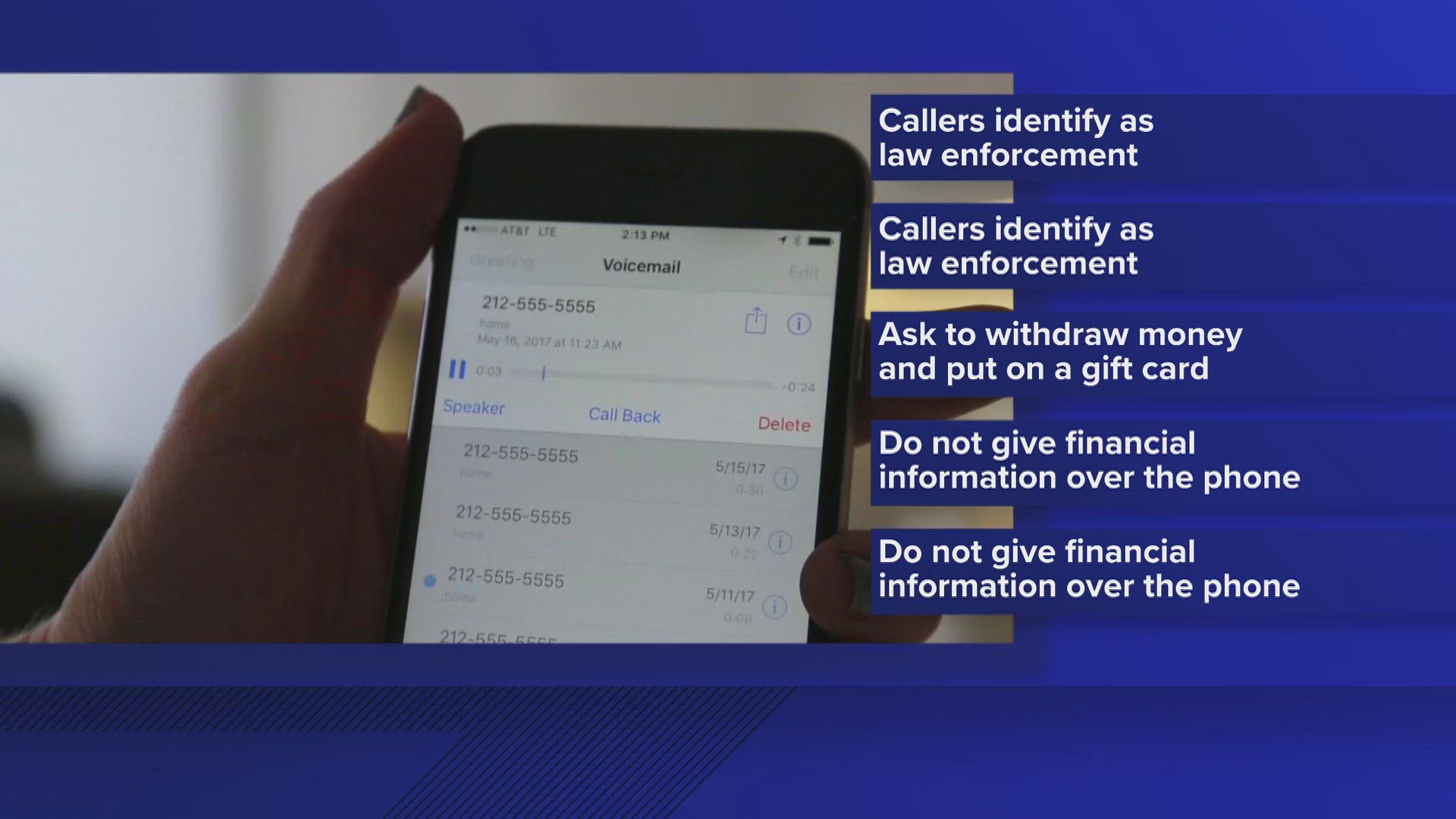 Scammers are calling and claiming they are a member of the sheriff's office.