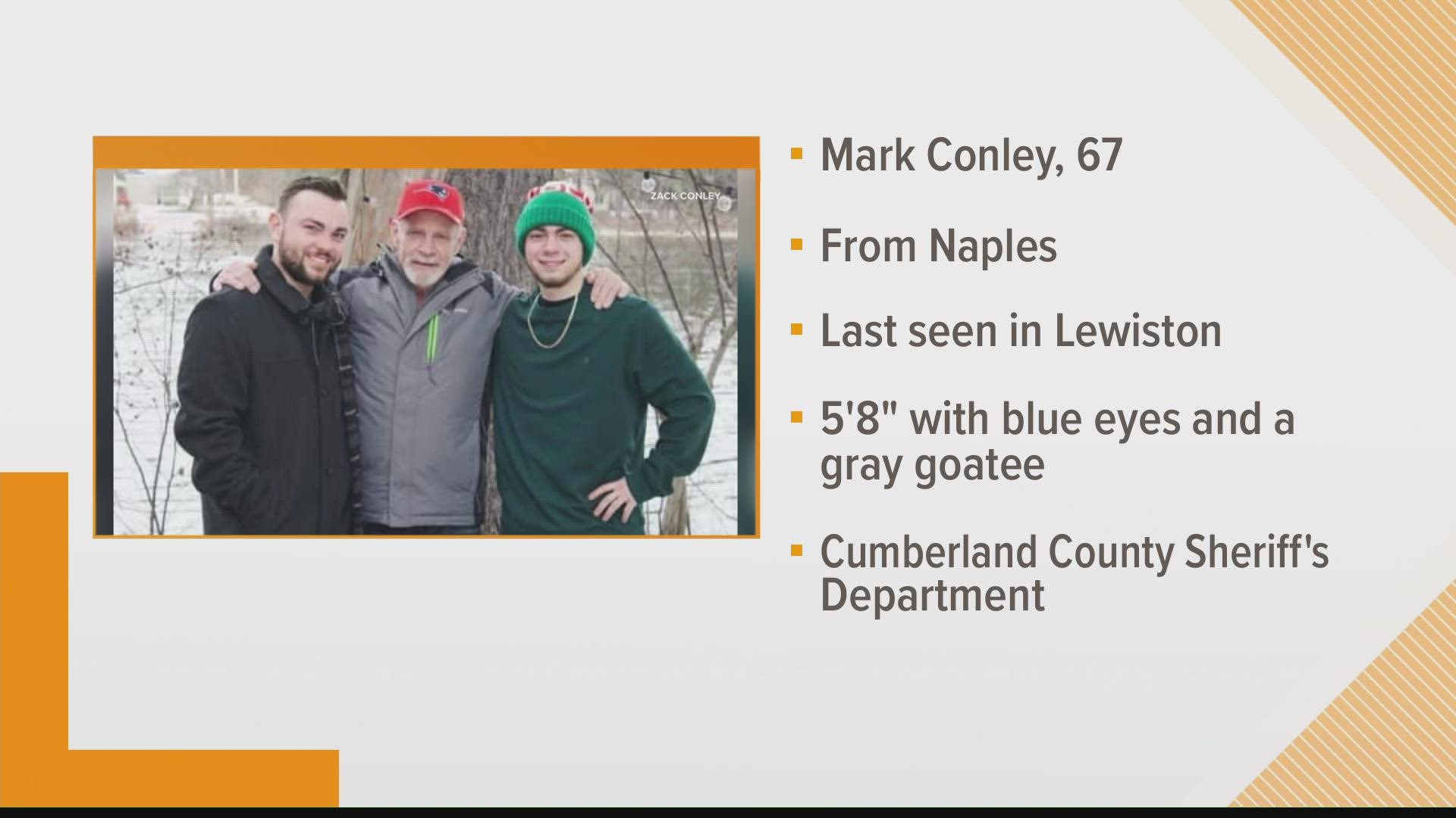 The Cumberland County Sheriff's Office is asking for help finding Mark Conley, who was last seen on Christmas Eve.