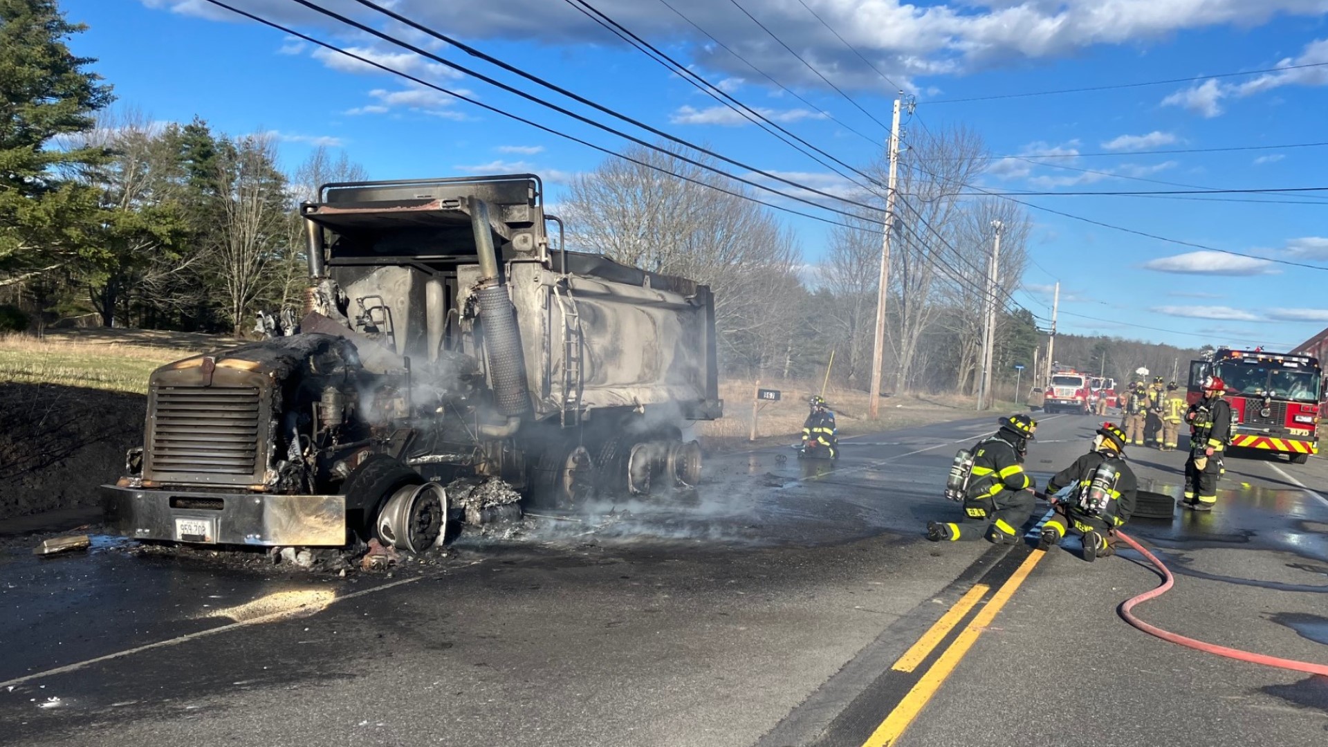 Dump Truck Fire Causes Traffic Delays In Arundel 