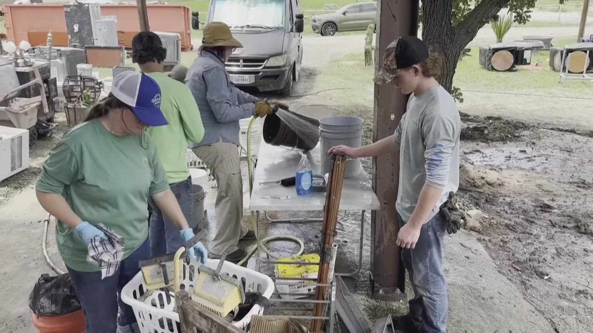 Volunteers help rebuild after devastating flood in Central Texas