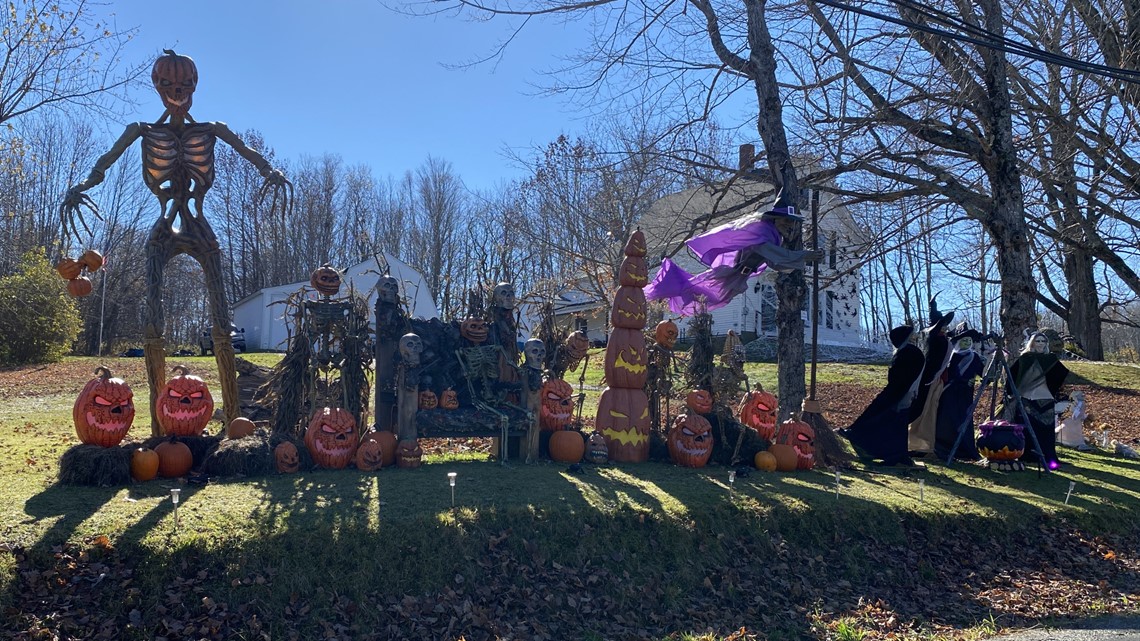 Home in DoverFoxcroft, Maine goes all out for Halloween
