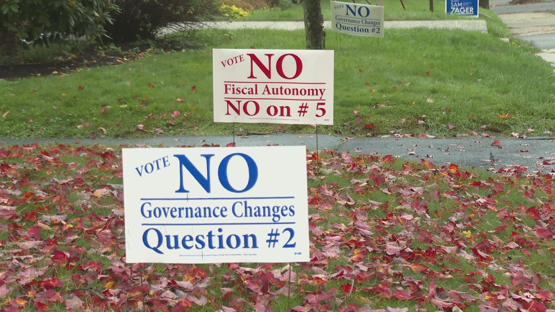 There were eight proposed changes recommended by the city's charter commission on the ballot Tuesday.