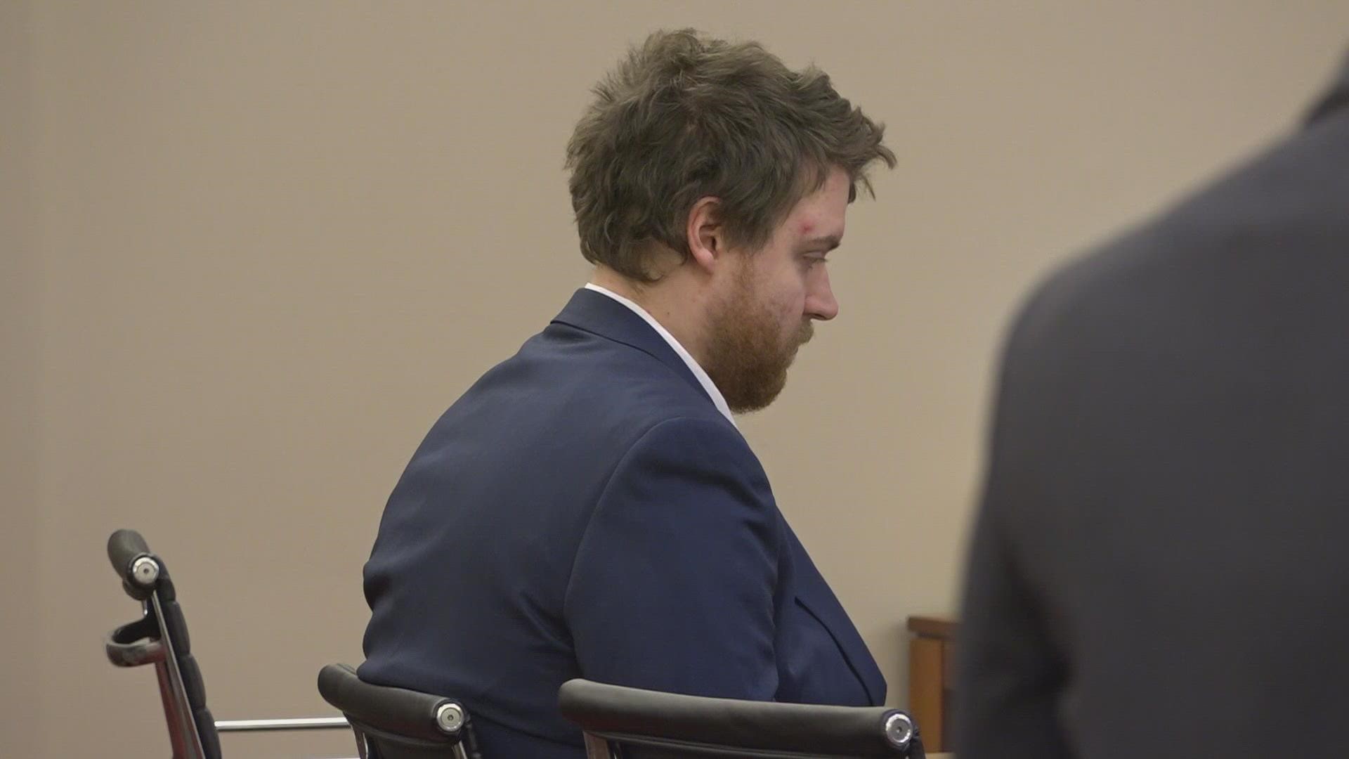 The prosecution called the only surviving victim, Caleb Trudeau, to the stand Tuesday.