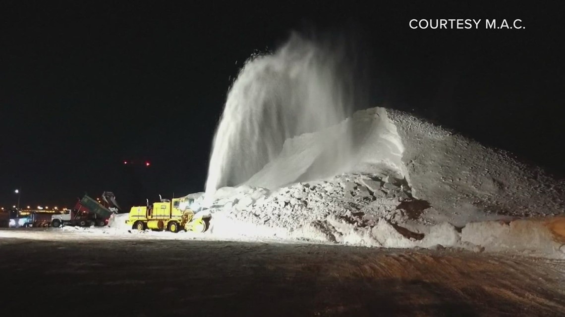 Snow is still on the ground in Minneapolis, but it was a huge pile to ...