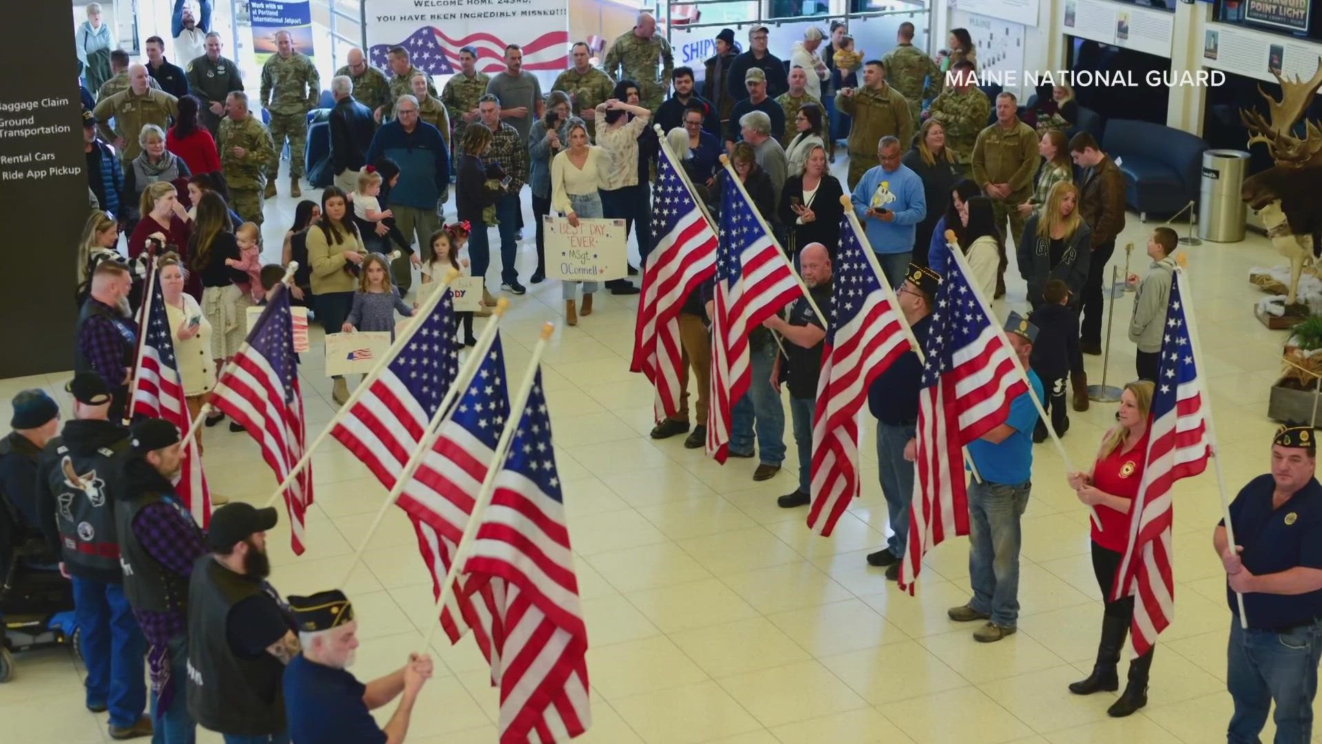 During the deployment, the South Portland-based 243rd Engineering Installation Squadron (EIS) supported overseas operations in Africa and Southwest Asia.