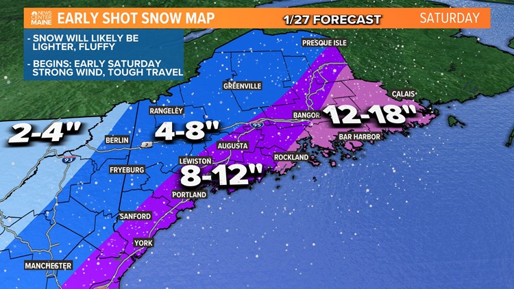 Saturday nor'easter to bring wind, snow to Maine