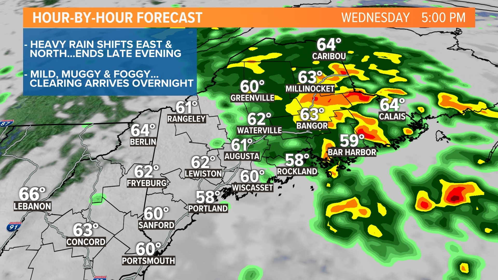 Maine weather Heavy rain expected on Wednesday, Oct. 26, 2022