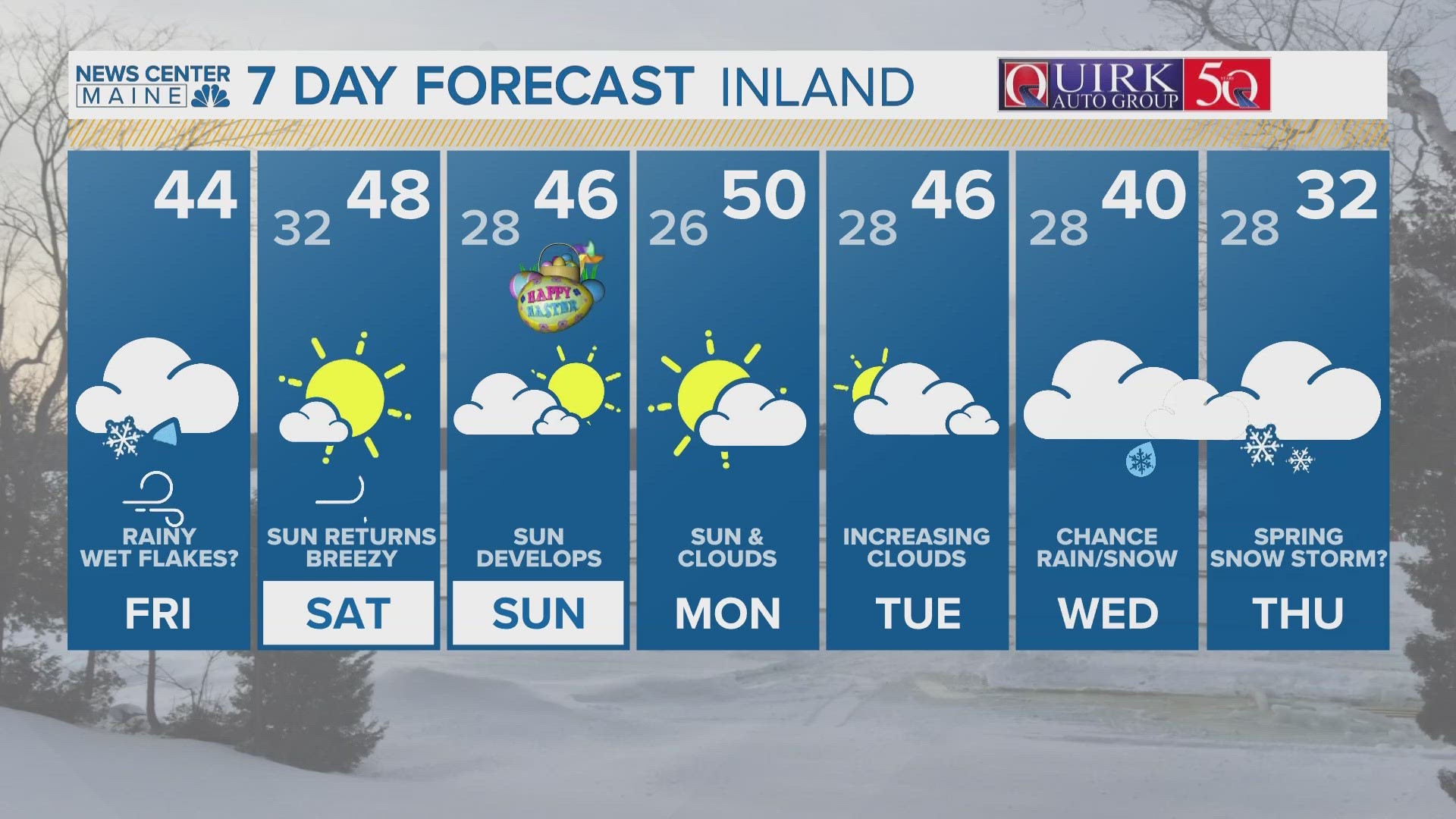 NEWS CENTER Maine Weather Video Forecast Updated 6:30AM, Friday, March 29, 2024