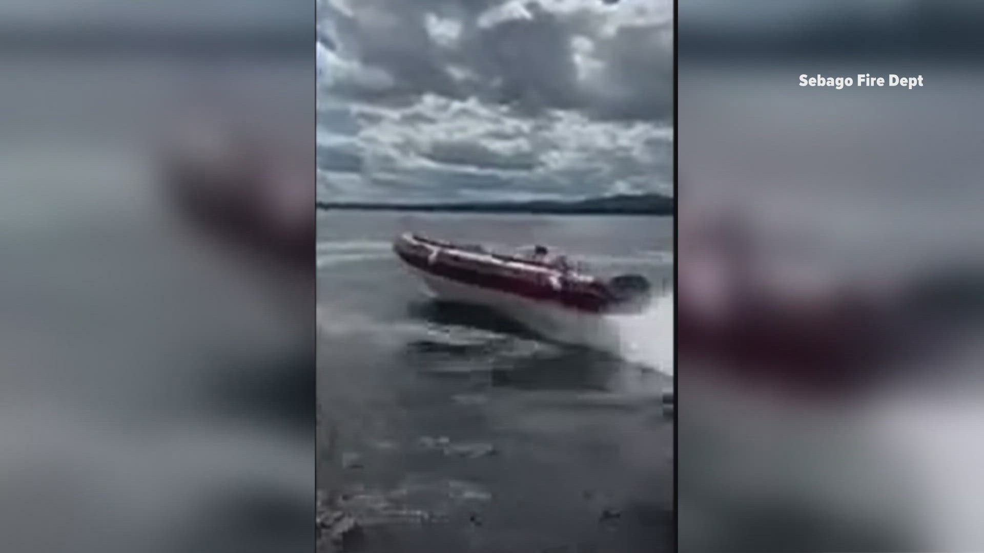 Boat seen spinning on Sebago Lake after operator falls overboard ...