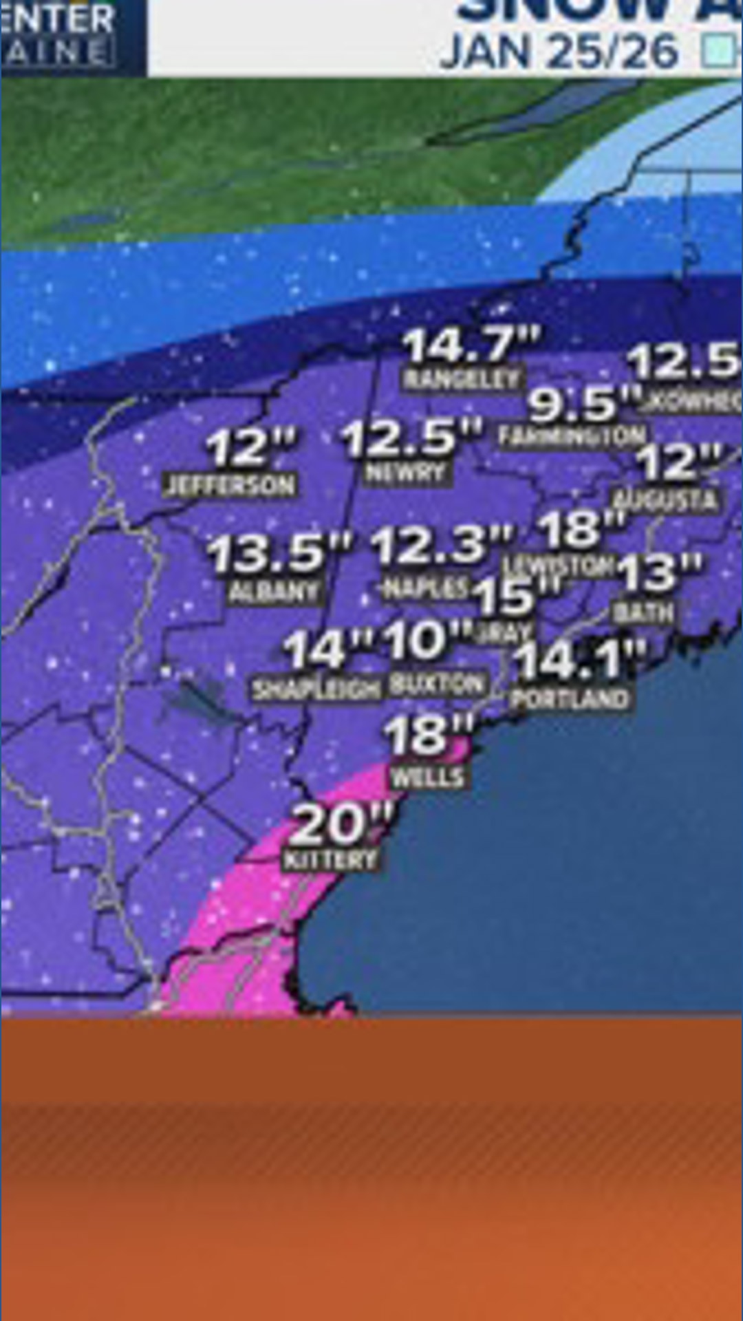 Winter storm brings well over a foot of snow to most of Maine ...